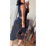 VESTIDO MIDI HALTER PRETO