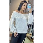 BLUSA TRICOT OMBRO A OMBRO MESCLA