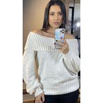 BLUSA TRICOT OMBRO A OMBRO MESCLA
