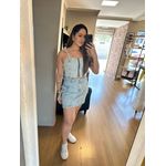 CROPPED JEANS ZIPER- AZUL