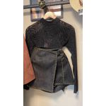 SAIA SUEDE APLICAÇÕES- PRETO