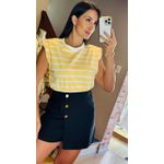 T-SHIRT LISTRADA OMBREIRA- AMARELO