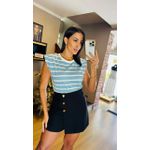 T-SHIRT LISTRADA OMBREIRA- AZUL