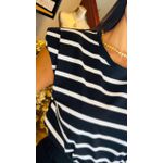 T-SHIRT LISTRADA OMBREIRA- PRETO