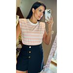 T-SHIRT LISTRADA OMBREIRA- ROSA