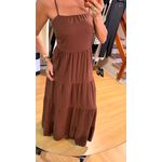 VESTIDO 3 MARIAS- MARROM