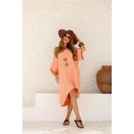 VESTIDO RITA DETALHE COQUINHO- CORAL