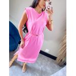 Vestido Midi Malhão Rosa