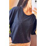 T-SHIRT MALHA COM BRILHO
