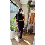 CROPPED COTELÊ HELOH PRETO