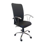 Cadeira Escritório Presidente Luxo - Base + Braços Cromada