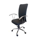 Cadeira Escritório Presidente Luxo - Base + Braços Cromada