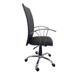 Cadeira Escritório Presidente Luxo - Base + Braços Cromada