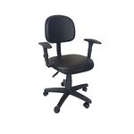 Cadeira Secretária Anatômica C/ Braço - Corino 