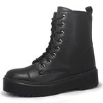 Bota Coturno Feminino com Zíper Lateral