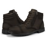Bota Coturno Masculino Cano Médio em Lona Café