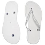 Chinelo de Dedo Flip Flop Tiras Branco