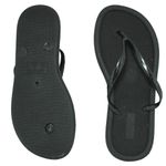 Chinelo de Dedo Flip Flop Tiras Preto
