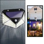 Arandela Luminária solar 20 leds com sensor de movimento 