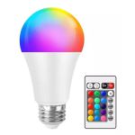 Lâmpada Led RGB Colorida Com Controle 9w Bivolt