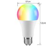 Lâmpada Led RGB Colorida Com Controle 9w Bivolt