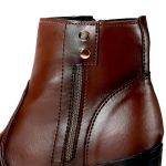 Bota Salto Alto Cano Curto Marrom
