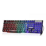 Teclado Gamer Preto com LED RGB