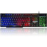 Teclado Gamer Preto com LED RGB