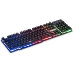 Teclado Gamer Preto com LED RGB