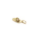 Pingente Chinelo c/ 4 Pedras Coloridas Moissanite