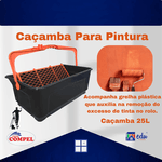 COMPEL CAÇAMBA PARA PINTURA PRETA 25L.