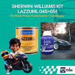 KIT LAZZURIL WASH PRIMER FUNDO/FONDO FOSFATIZANTE + ENDURECEDOR LAZZURIL 