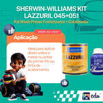 KIT LAZZURIL WASH PRIMER FUNDO/FONDO FOSFATIZANTE + ENDURECEDOR LAZZURIL 