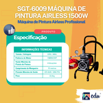 SIGMA SGT-6002 MAQUINA DE PINTURA AIRLESS - 1500W