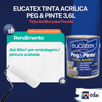 EUCATEX PEG & PINTE BRANCO 3,6L