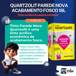 QUARTZOLIT TINTA ACRÍLICA ECONÔMICA PAREDE NOVA LT 18L