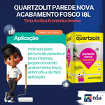 QUARTZOLIT TINTA ACRÍLICA ECONÔMICA PAREDE NOVA LT 18L