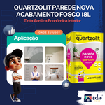QUARTZOLIT TINTA ACRÍLICA ECONÔMICA PAREDE NOVA LT 18L