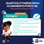 QUARTZOLIT TINTA ACRÍLICA ECONÔMICA PAREDE NOVA LT 18L