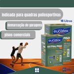 Tinta Acrílica Extra Piso Eucatex 18L - Ultra Resistência