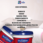 Massa Corrida Premium Eucatex 25kg PVA Acabamento Liso Interno Reboco Gesso
