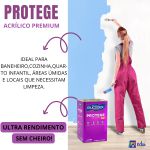 Tinta Acrílica Eucatex Protege Premium 18L Fosco Lavável Interior Exterior