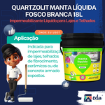 Manta Líquida Quartzolit Branca Impermeabilizante Acrílica 18kg Lajes Telhados