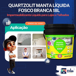 Manta Líquida Quartzolit Branca Impermeabilizante Acrílica 18kg Lajes Telhados