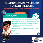 Manta Líquida Quartzolit Branca Impermeabilizante Acrílica 18kg Lajes Telhados