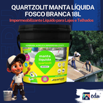 Manta Líquida Quartzolit Branca Impermeabilizante Acrílica 18kg Lajes Telhados