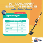Lixadeira Elétrica SGT4300 Teto Parede 800W