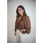 CAMISA PEÔNIA MARROM