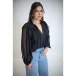 CAMISA PEÔNIA PRETA