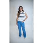 COLETE MARINE BRANCO LISTRADO